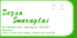 dezso smaraglai business card